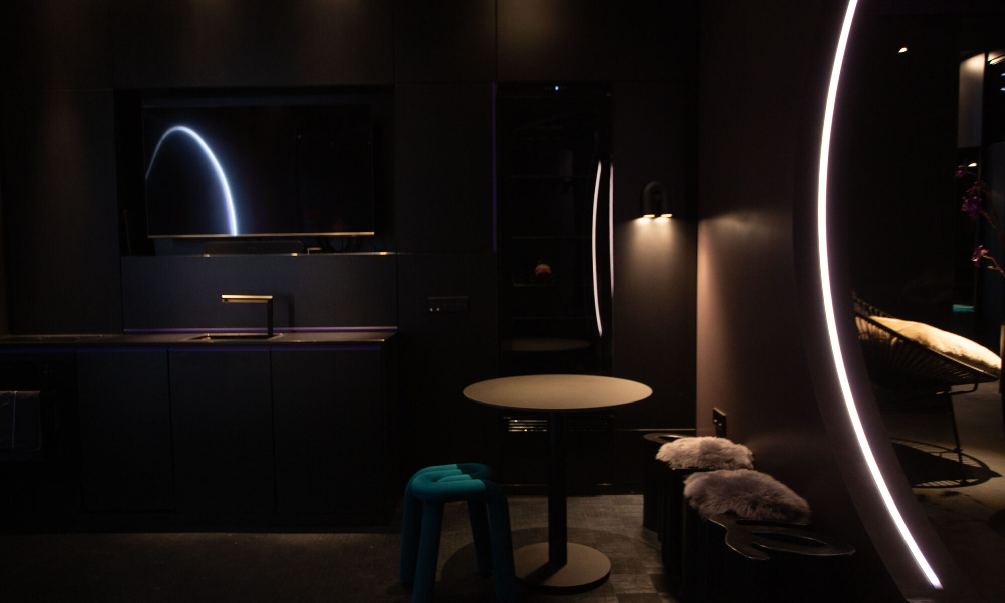 Kitchen area in The Circle Berlin, a romantic getaway for lovers.