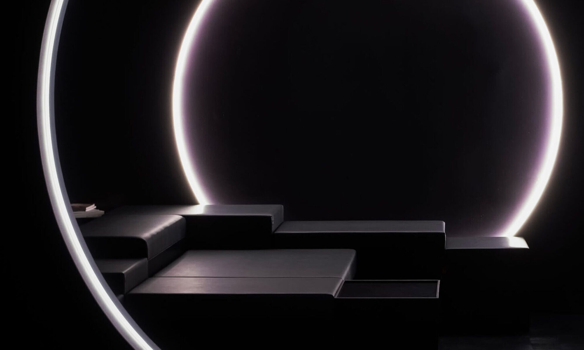 Circle wall in the overnight private wellness suite, The Circle Berlin.