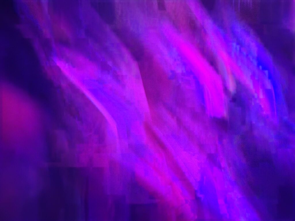 Abstract blurry pink and blue light lines creating a playful and intimate atmosphere.
